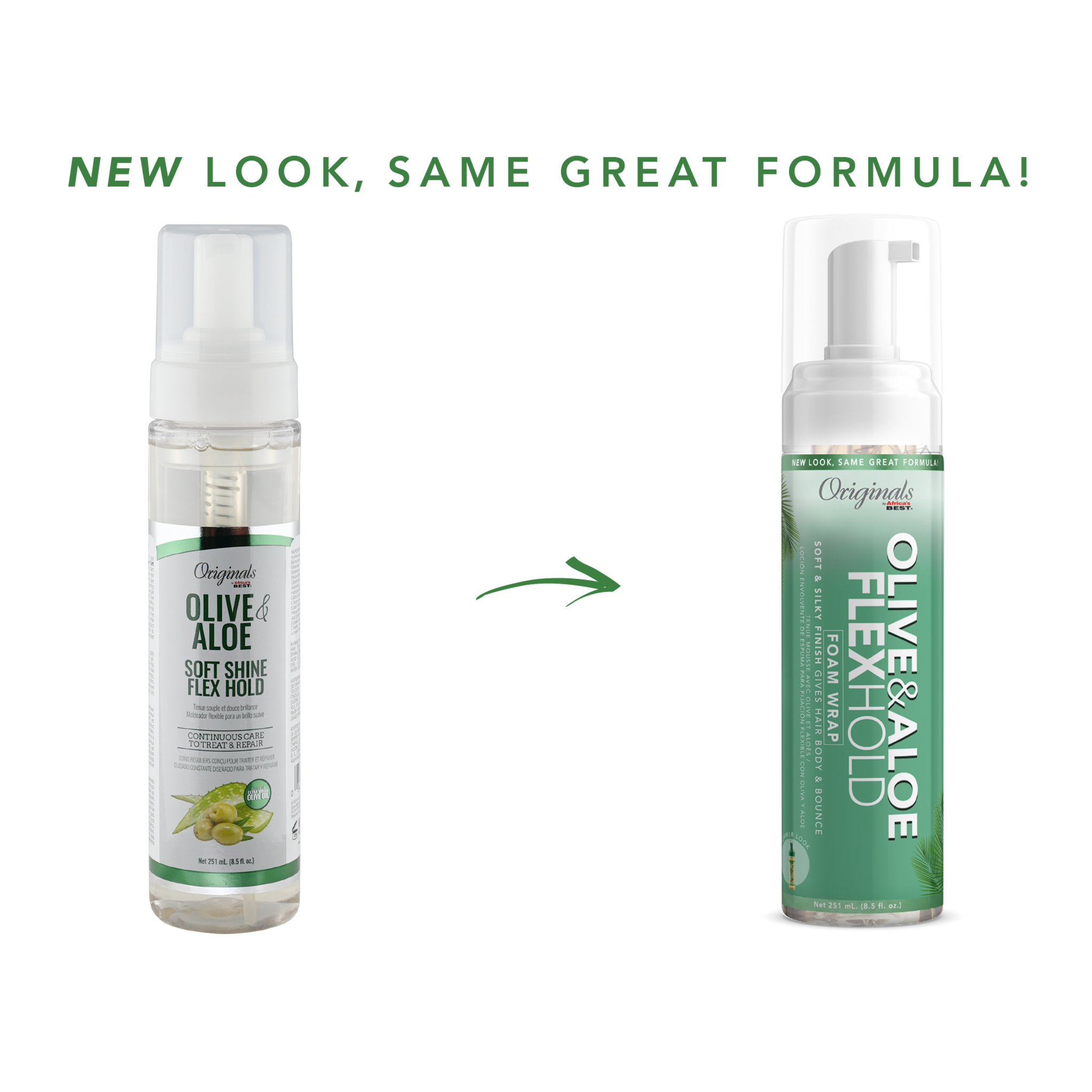 Olive & Aloe Flex Hold Foam Wrap