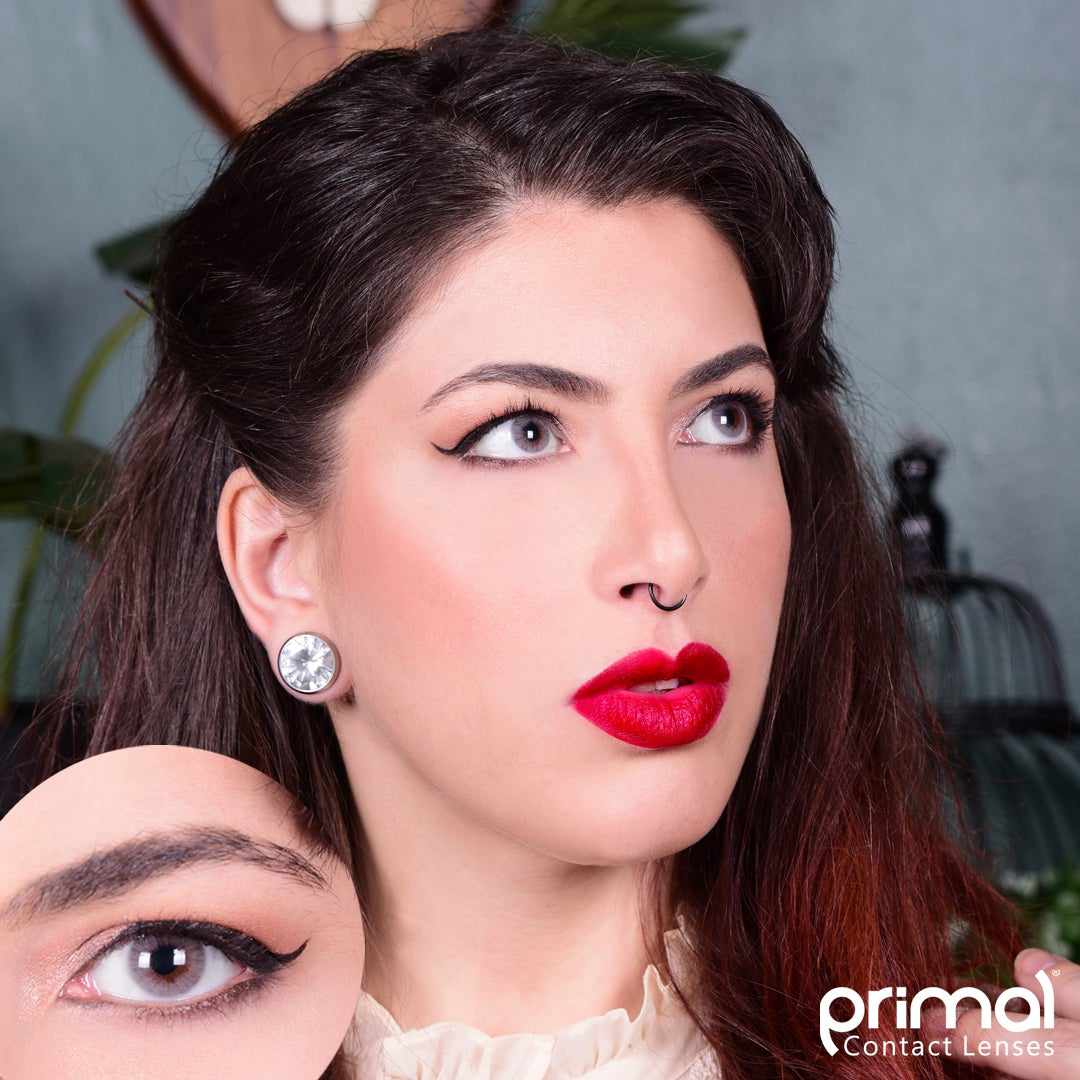 PRIMAL® Pure Ash - Grey Colored Contact Lenses