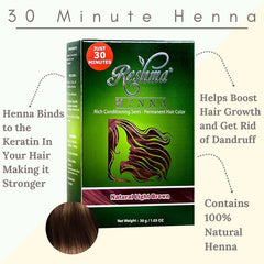 Reshma 30 Minute Henna Semi Permanent Hair Color - Natural Light Brown