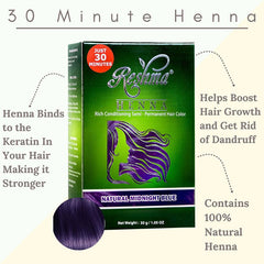 Reshma 30 Minute Henna Semi Permanent Hair Color - Natural Midnight Blue