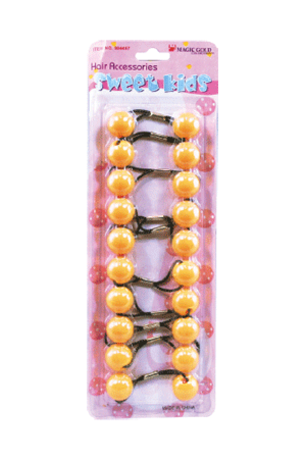 Magic Gold Hair Baubles - Round Yellow #R7 #2839