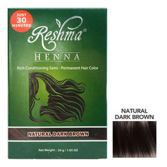 Reshma 30 Minute Henna Semi Permanent Hair Color - Natural Dark Brown