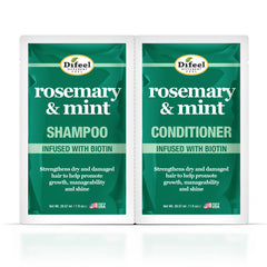 Difeel Biotin Infused Shampoo & Conditioner Combo Packette - Rosemary & Mint