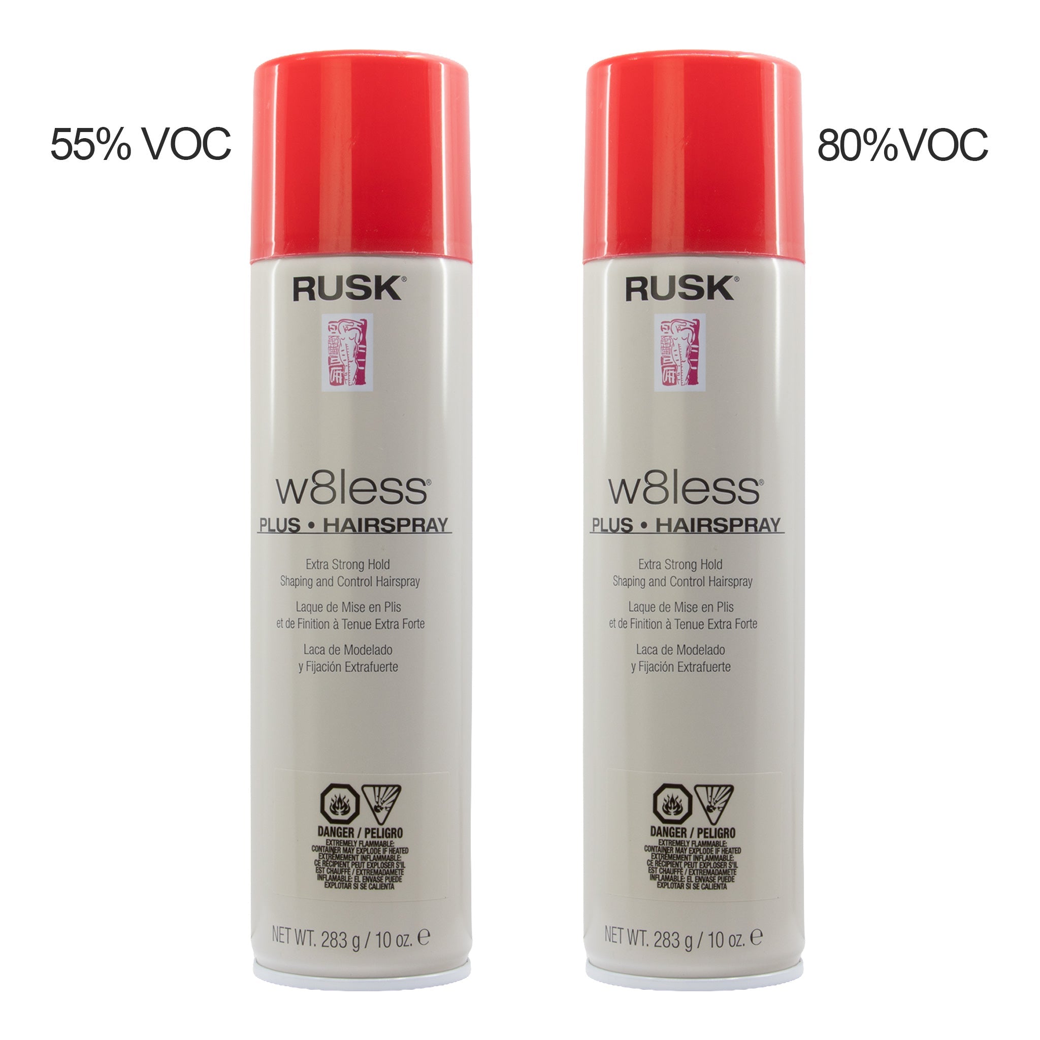 RUSK W8less Plus Hairspray Extra Strong Hold (10oz)