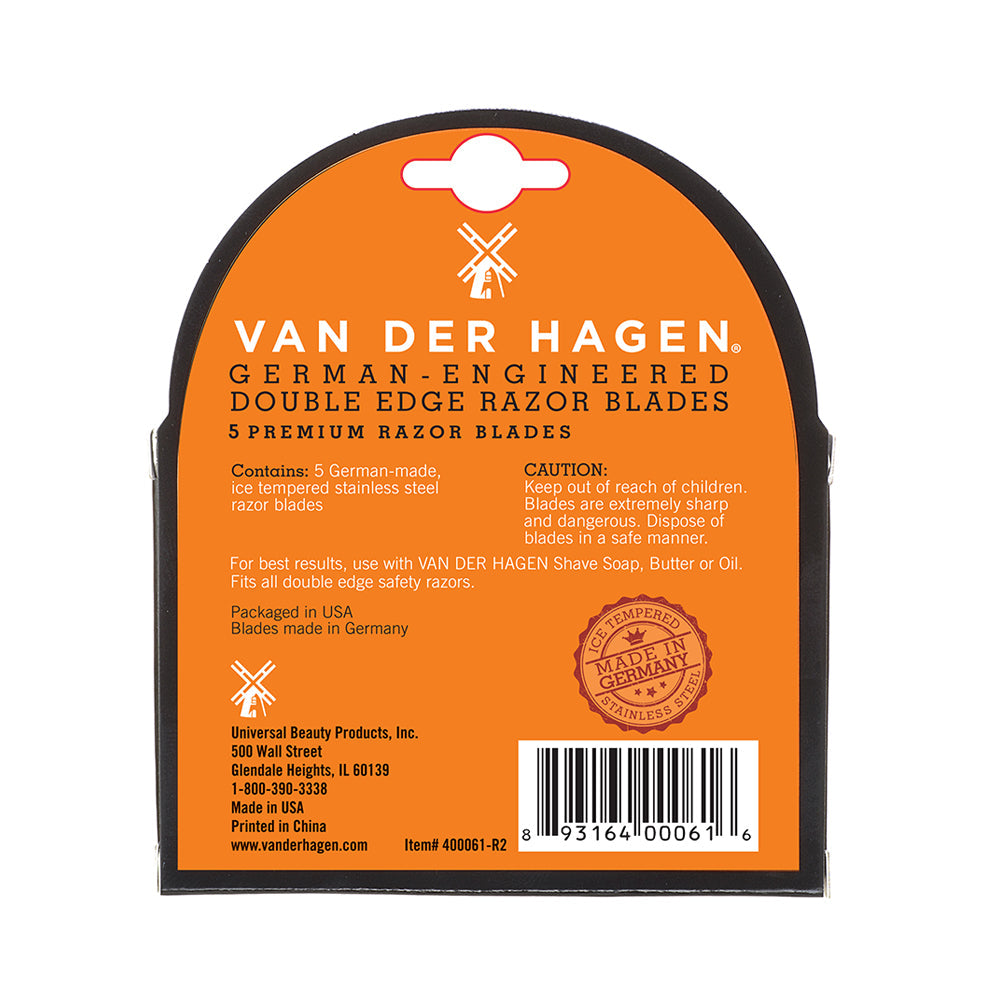 Van Der Hagen Double Edge Stainless Steel Razor Blades