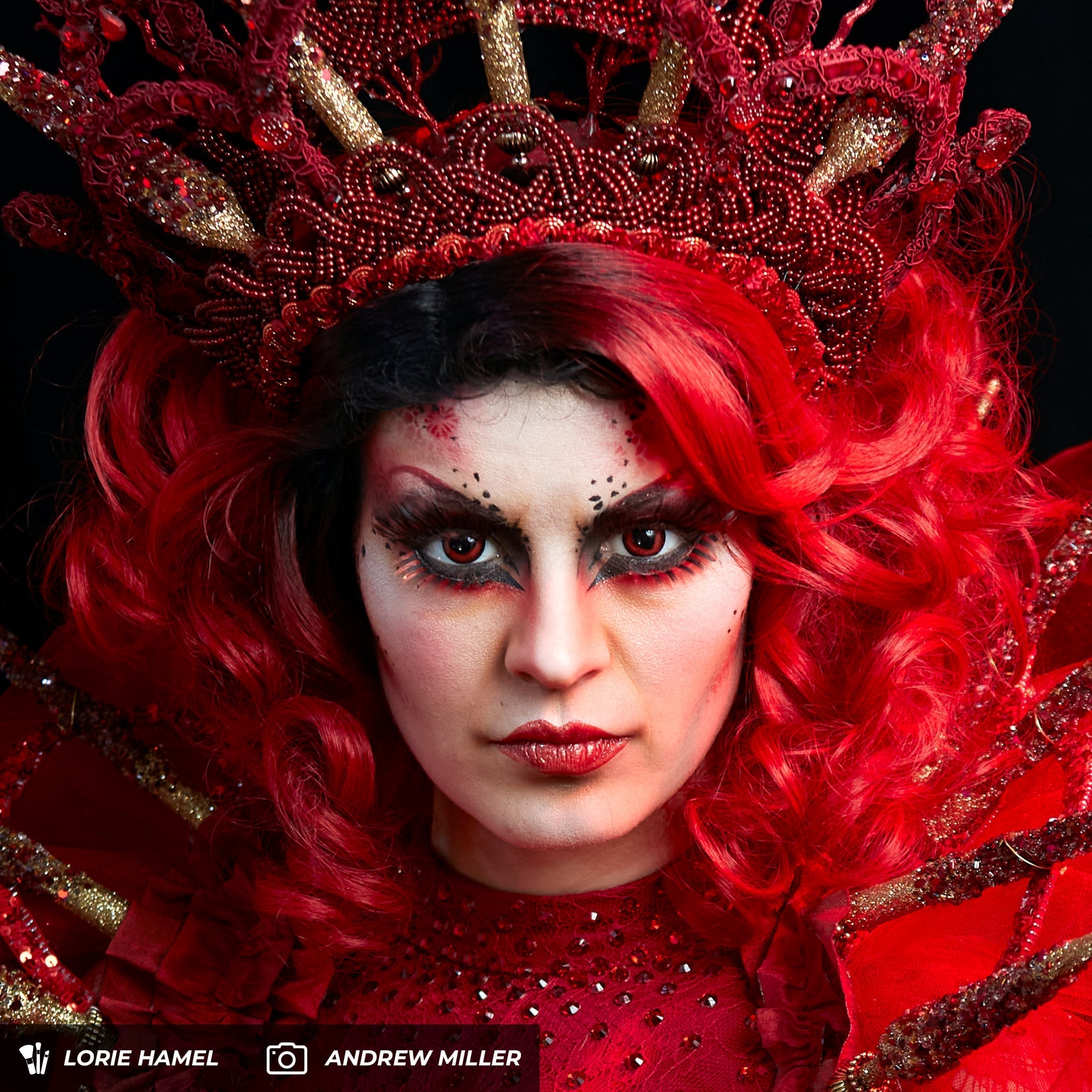 PRIMAL ®  Reptilian - Red Colored Contact Lenses