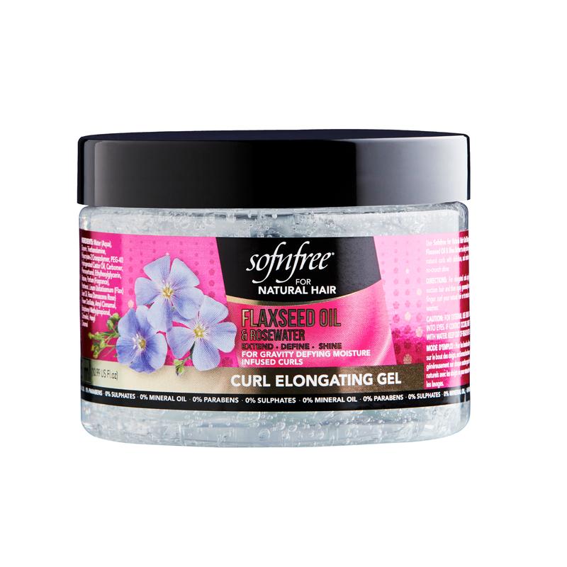 Sofn'free For Natural Flaxseed Oil & Rosewater Curl Elongating Gel