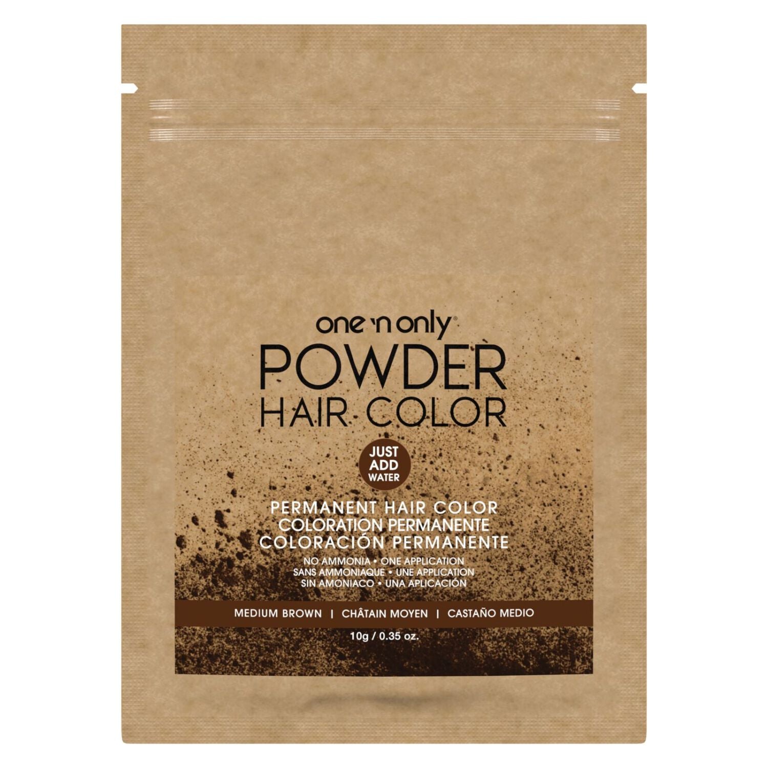 One 'n Only Powder Permanent Hair Color Packet - Medium Brown