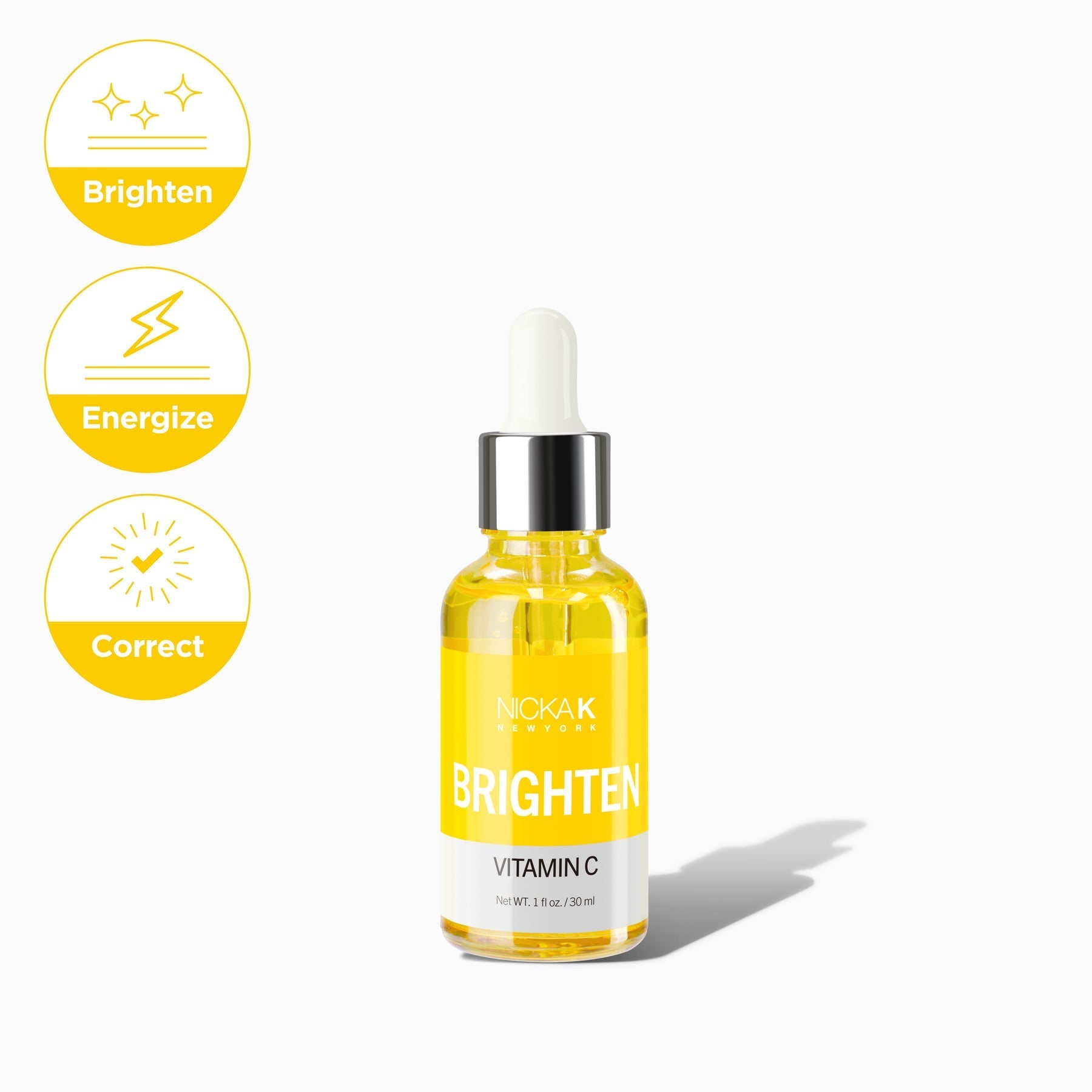 Nicka K Brighten Facial Serum - Vitamin E