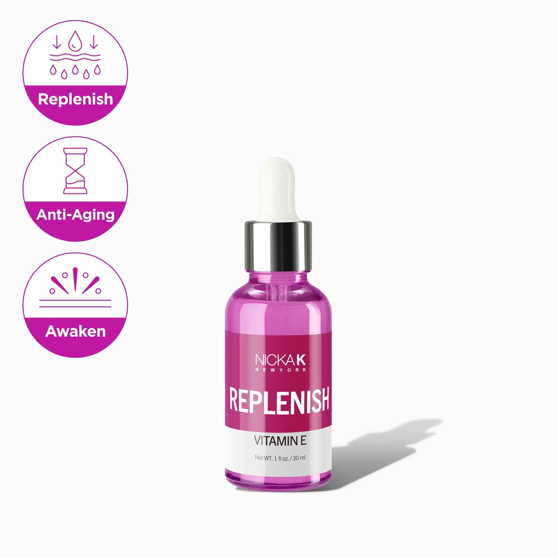 Nicka K Replenish Facial Serum - Vitamin E