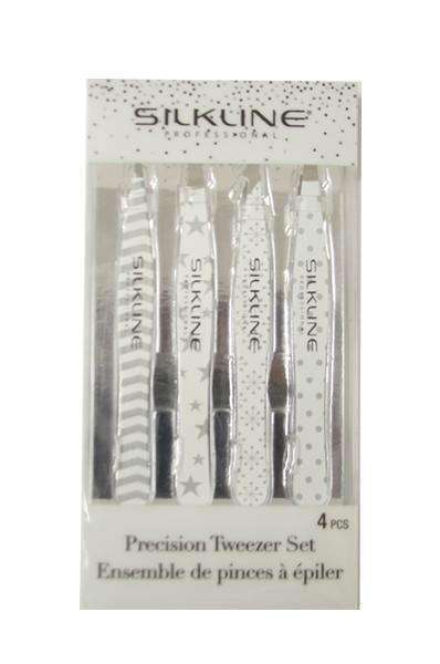 Silkline Professionals Precision Tweezer Set 4pcs