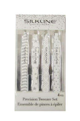 Silkline Professionals Precision Tweezer Set 4pcs
