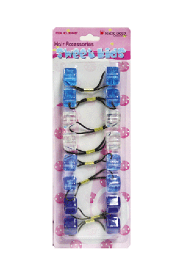 Sweet Kids Hair Baubles - Square #SQ17 Crystal Blue Mix