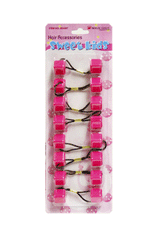 Sweet Kids Hair Baubles - Square #SQ5 Hot Pink