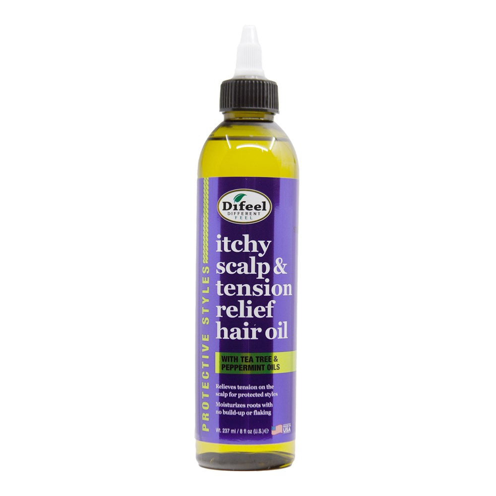 Difeel Itchy Scalp & Tension Relief Hair Oil - Tea Tree & Peppermint Oils
