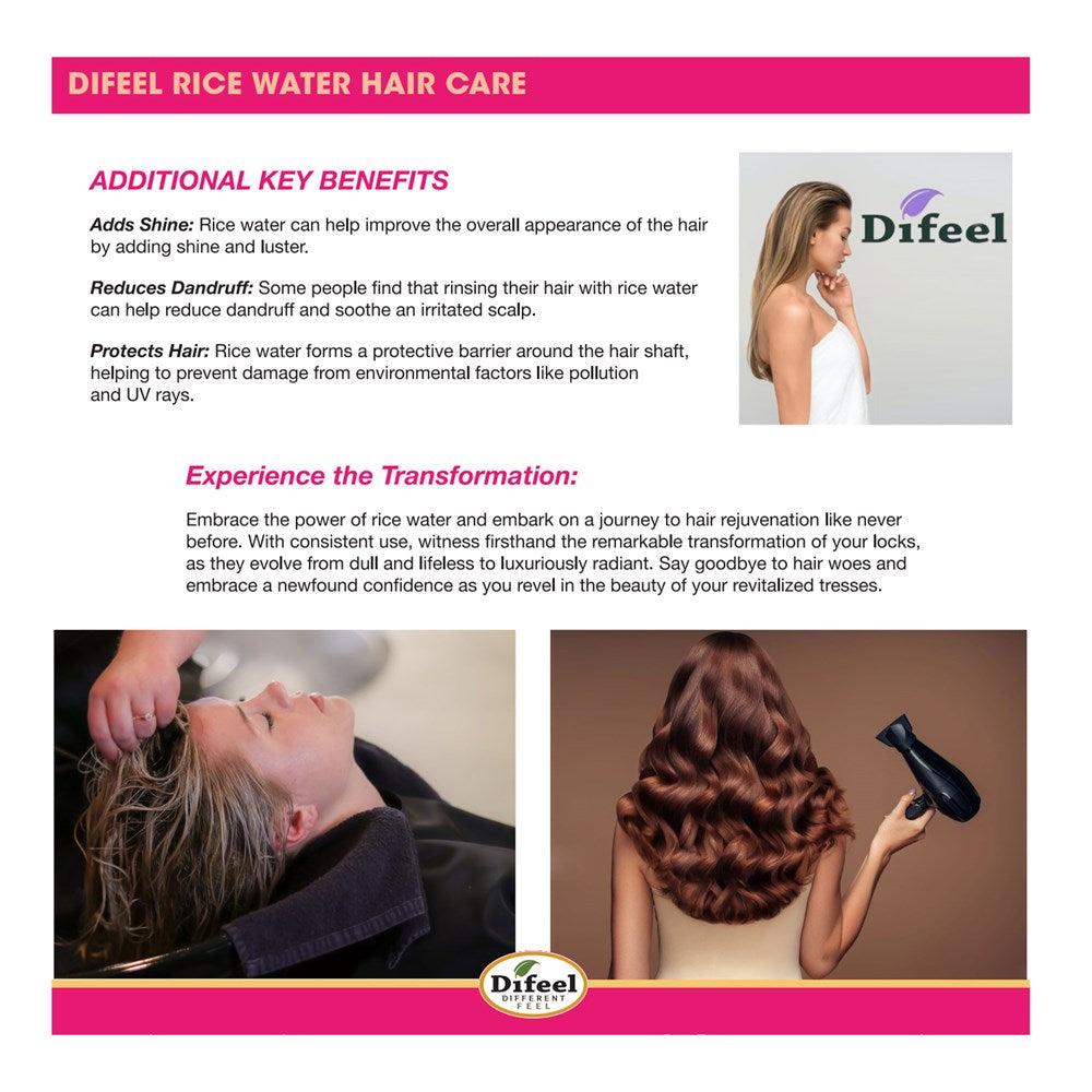 Difeel (Sunflower)  Rice Water Premium Hair Oil (7.1oz)