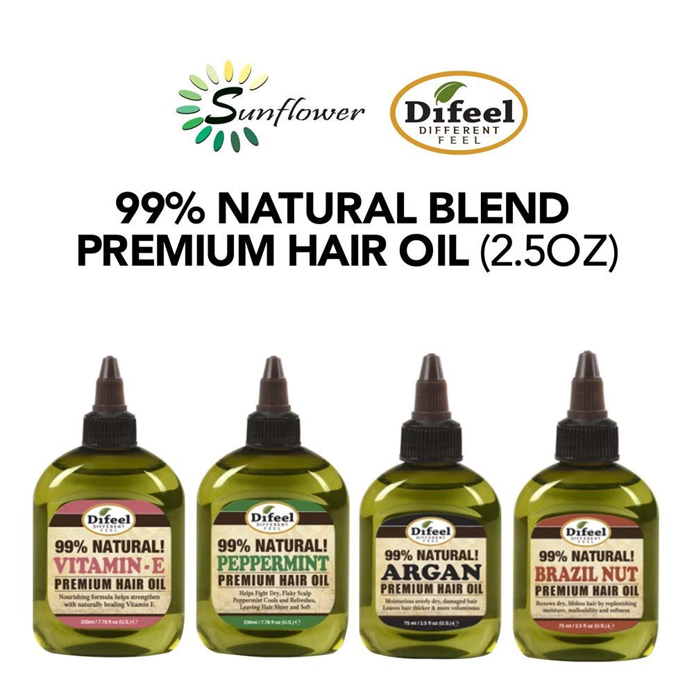 Difeel(Sunflower)  99% Natural Blend Premium Hair Oil (2.5oz)
