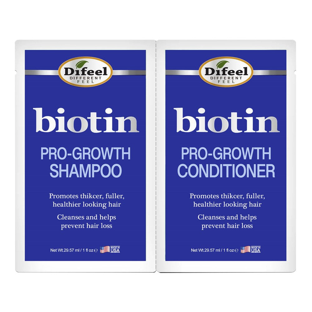 Difeel Biotin Infused Shampoo & Conditioner Combo Packette - Pro-Growth