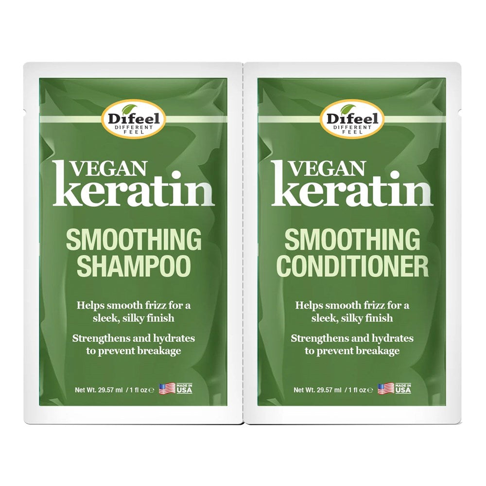 Difeel Vegan Keratin Smoothing Shampoo & Conditioner Combo Packette
