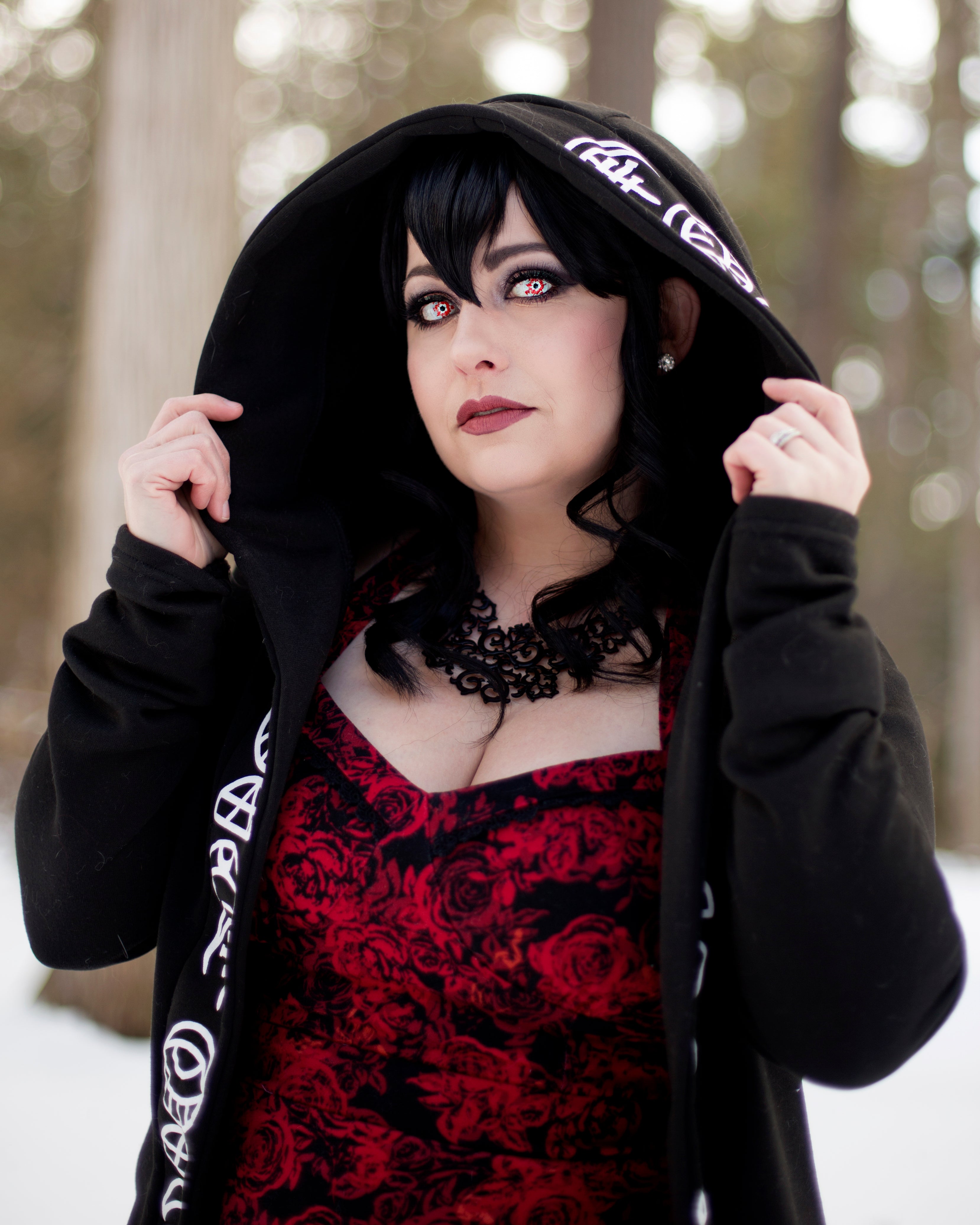 PRIMAL® Shatter - Red & Black Colored contact lenses