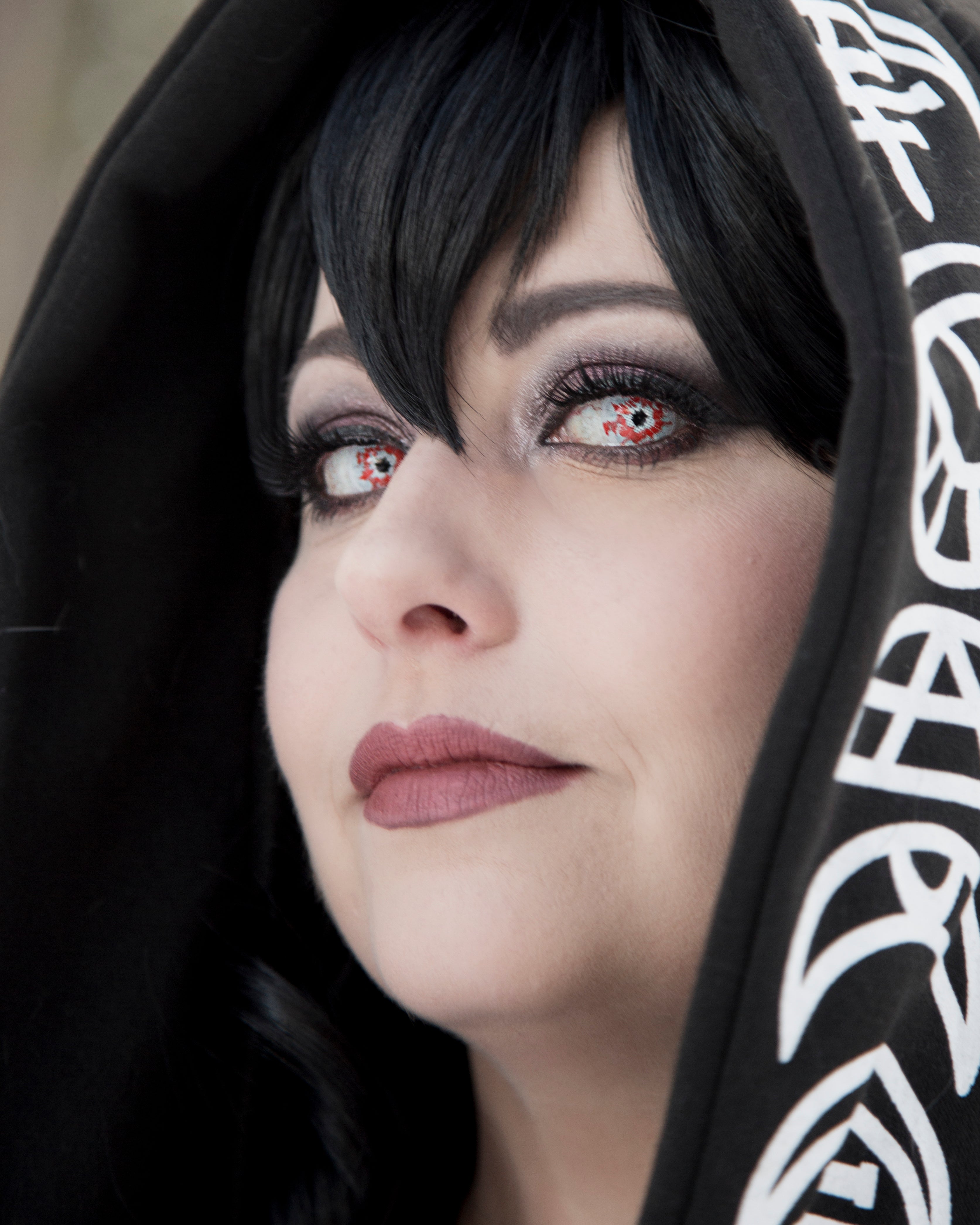 PRIMAL® Shatter - Red & Black Colored contact lenses