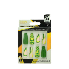 EBIN Press-On Nails Brooklyn Hottie #N3DB001 X-Long