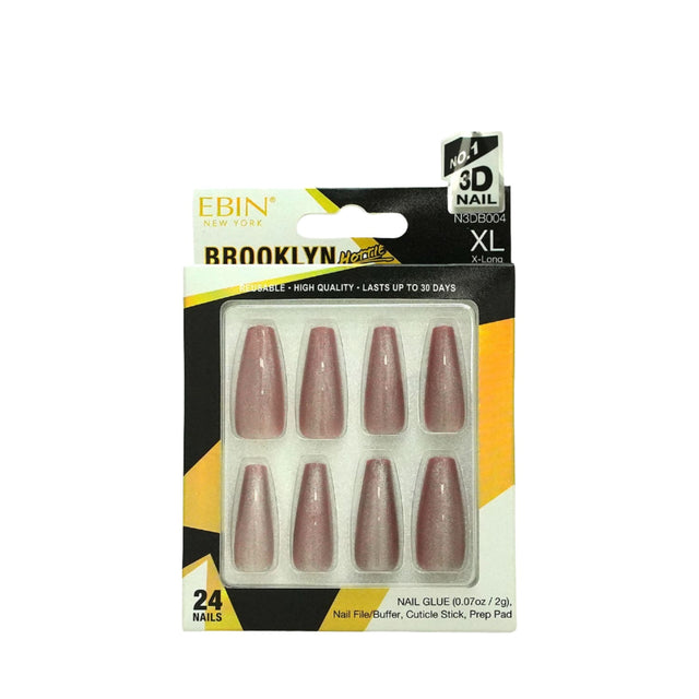 EBIN Press-On Nails Brooklyn Hottie #N3DB004 X-Long