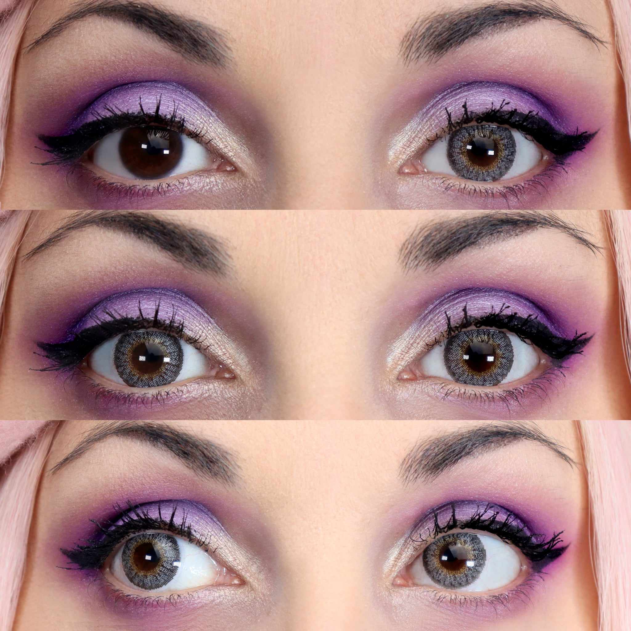 PRIMAL® Starlight Ash - Grey Colored contact lenses.