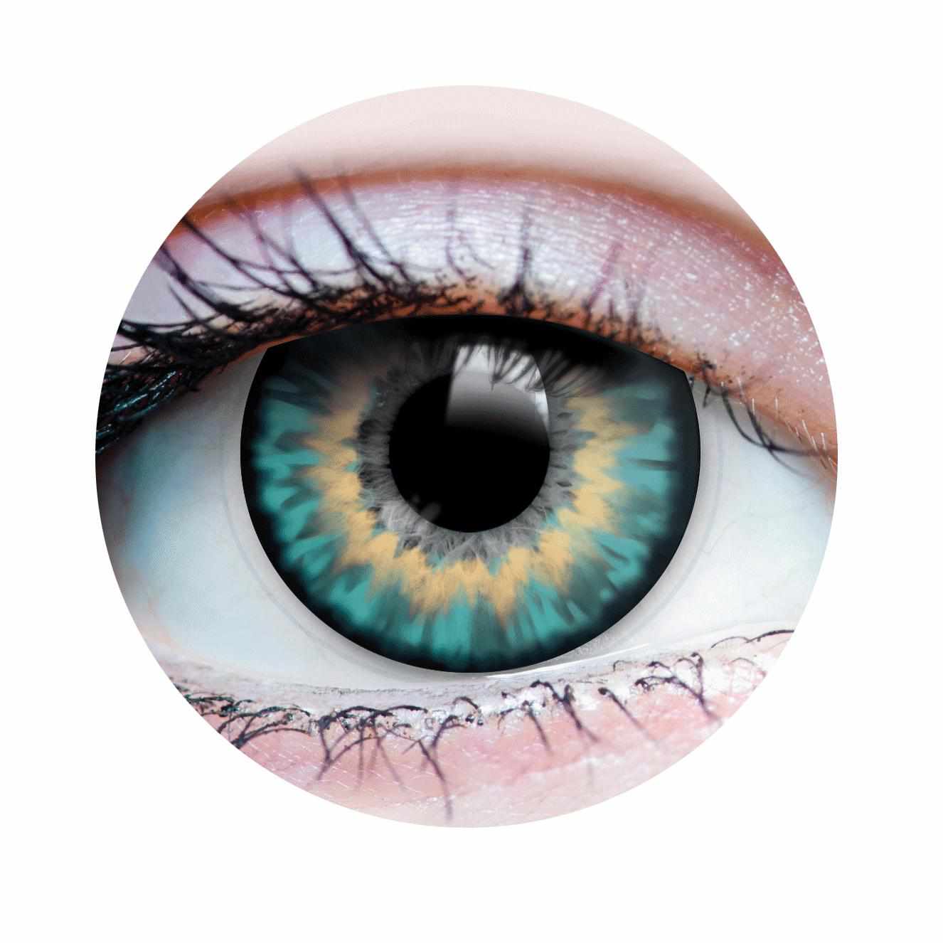 PRIMAL® Sunrise Turquoise - Green Colored Contact Lenses