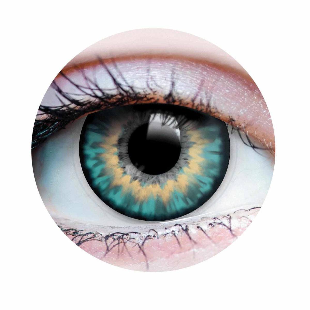 PRIMAL® Sunrise Turquoise - Green Colored Contact Lenses