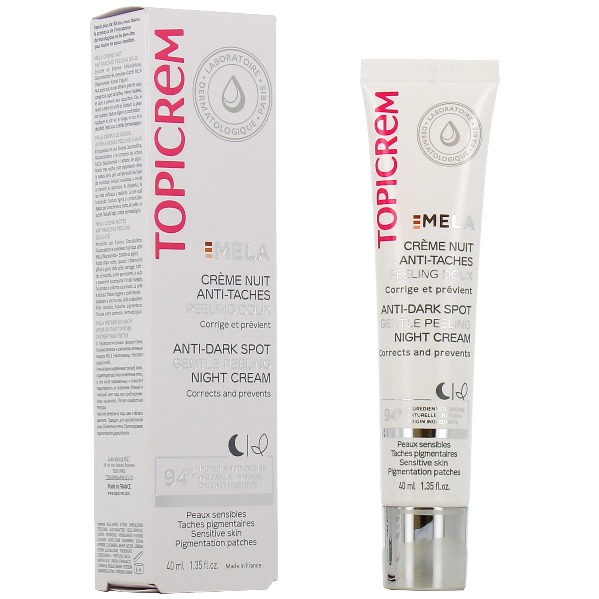 Topicrem TOPICREM MELA® CRÈME NUIT ANTI-TACHES Exp08/26 - Authentic Skincare Treatment