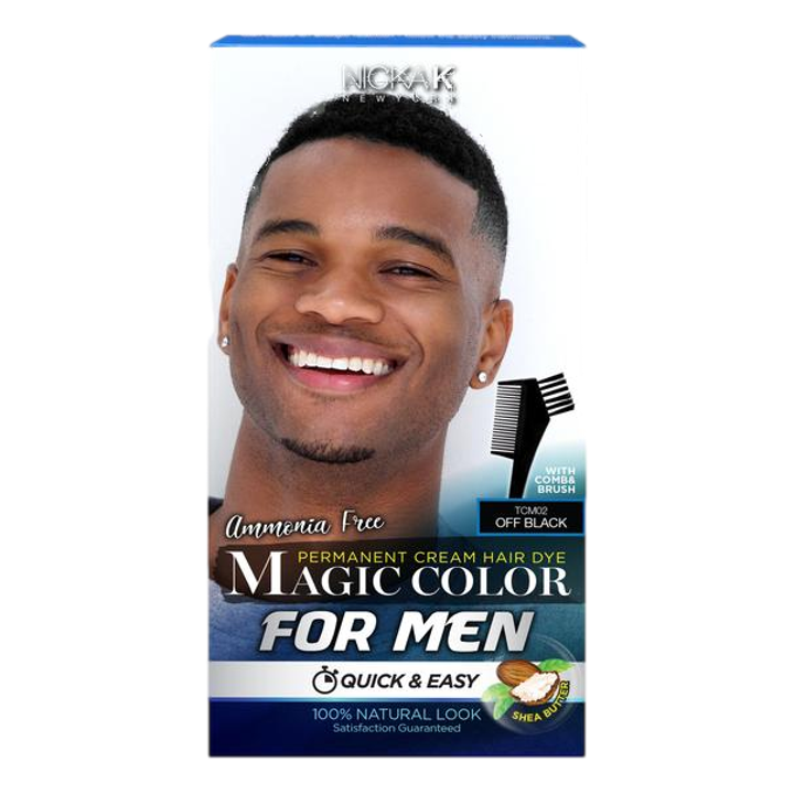 Magic Color For Men Permanent Cream Hair Dye - Off Black
