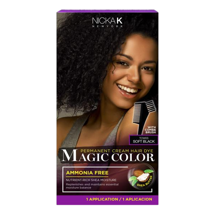Magic Color Permanent Cream Hair Dye - Soft Black