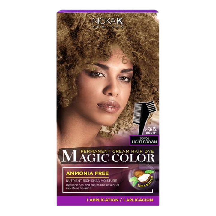 Magic Color Permanent Cream Hair Dye - Light Brown