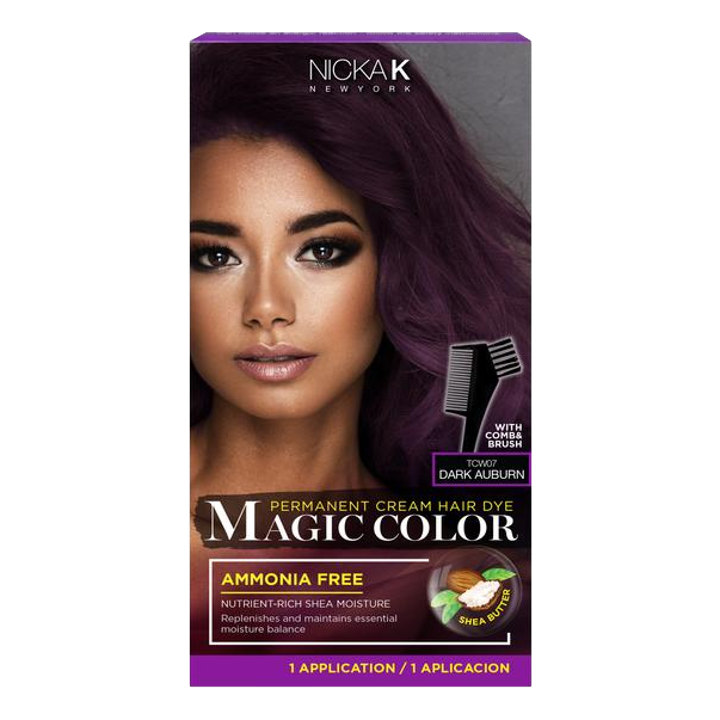 Magic Color Permanent Cream Hair Dye - Dark Auburn