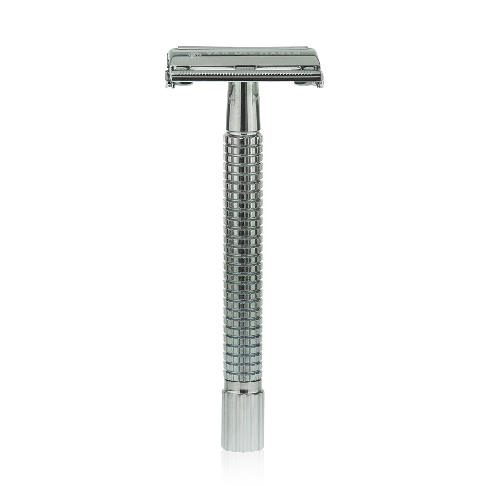 Van Der Hagen Traditional Long Handle 110mm Safety Razor - Chrome