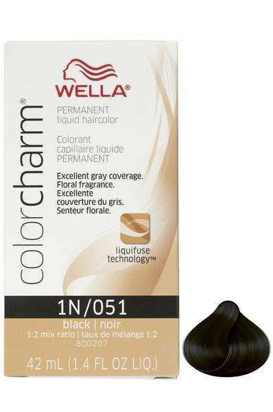 Wella Color Charm Permanent Liquid Hair Color - 1N/051 Black