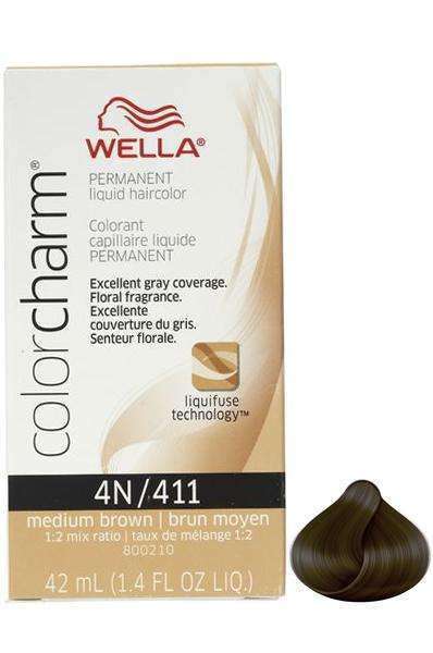 Wella Color Charm Permanent Liquid Hair Color - 4N/411 Medium Brown