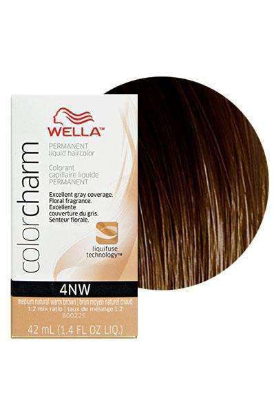 Wella Color Charm Permanent Liquid Hair Color - 4NW Medium Natural Warm Brown