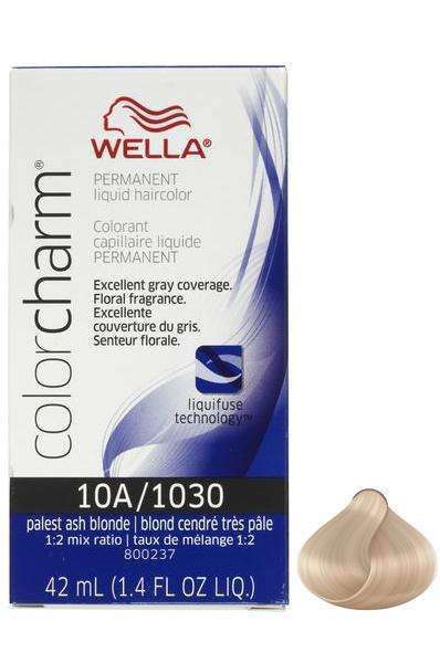 Wella Color Charm Permanent Liquid Hair Color - 10A/1030 Palest Ash Blonde