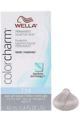 Wella Color Charm Permanent Liquid Hair Toner - T14 Pale Ash Blonde