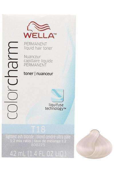 Wella Color Charm Permanent Liquid Hair Toner - T18 Lightest Ash Blonde