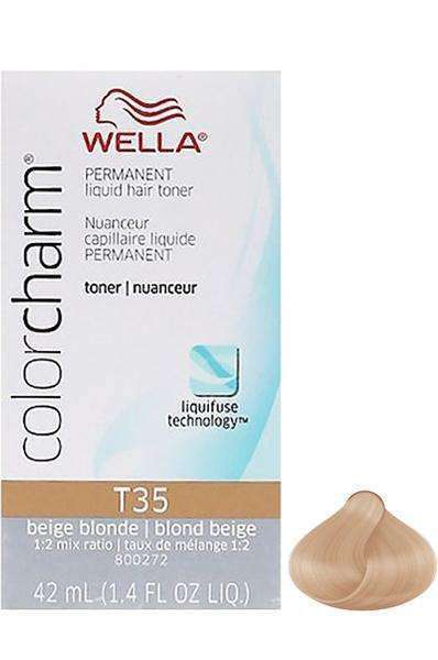 Wella Color Charm Permanent Liquid Hair Toner - T35 Beige Blonde