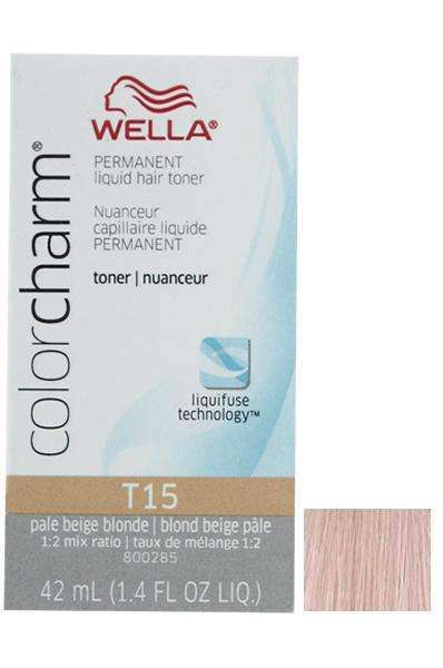 Wella Color Charm Permanent Liquid Hair Toner - T15 Pale Beige Blonde