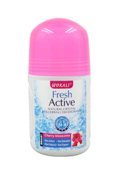Wokali Fresh Active Natural Crystal Rollerball Deodorant - Cherry Blossoms