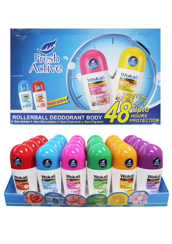 Wokali Perfumed Rollerball Deodorant Display