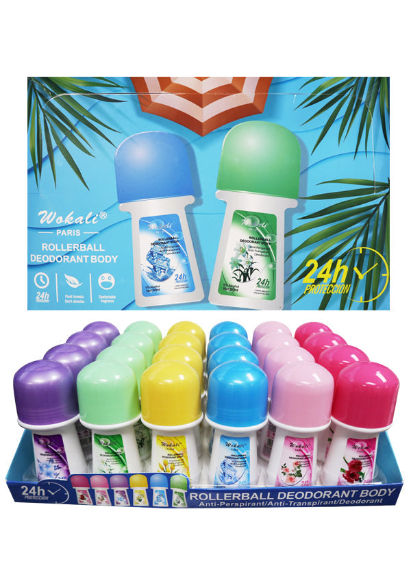 Wokali Rollerball Deodorant Body Anti-Perspirant Display