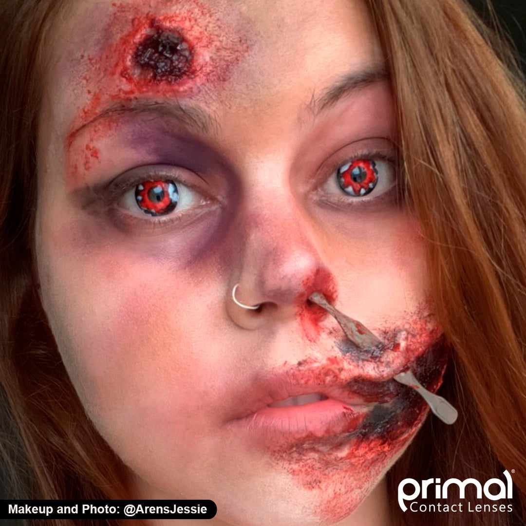 PRIMAL ® Walking Dead II - Red Colored Contact Lenses