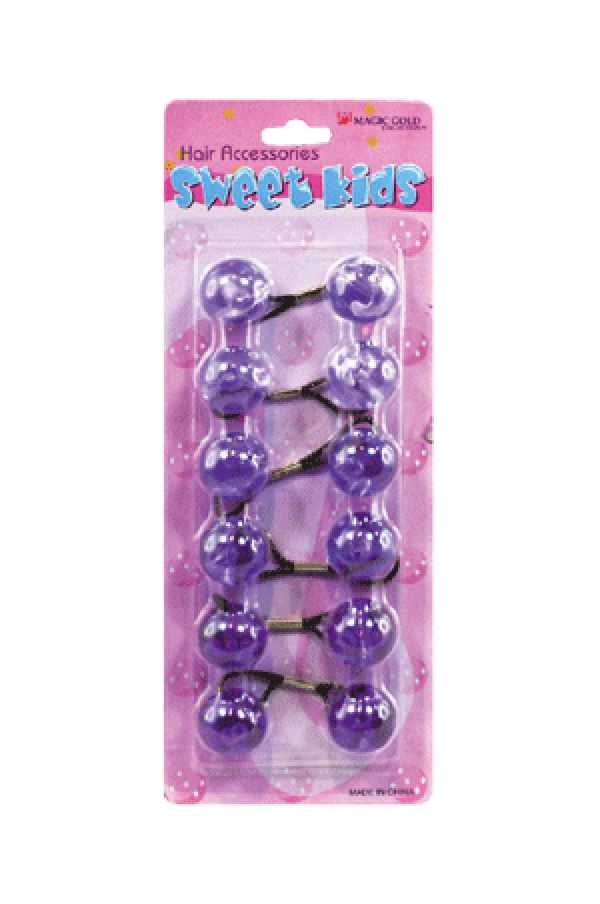 Sweet Kids Hair Baubles - Round #XL15 Crystal Purple Mix