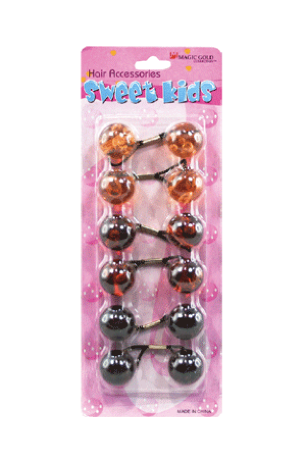 Sweet Kids Hair Baubles - Round #XL17 Crystal Brown Mix